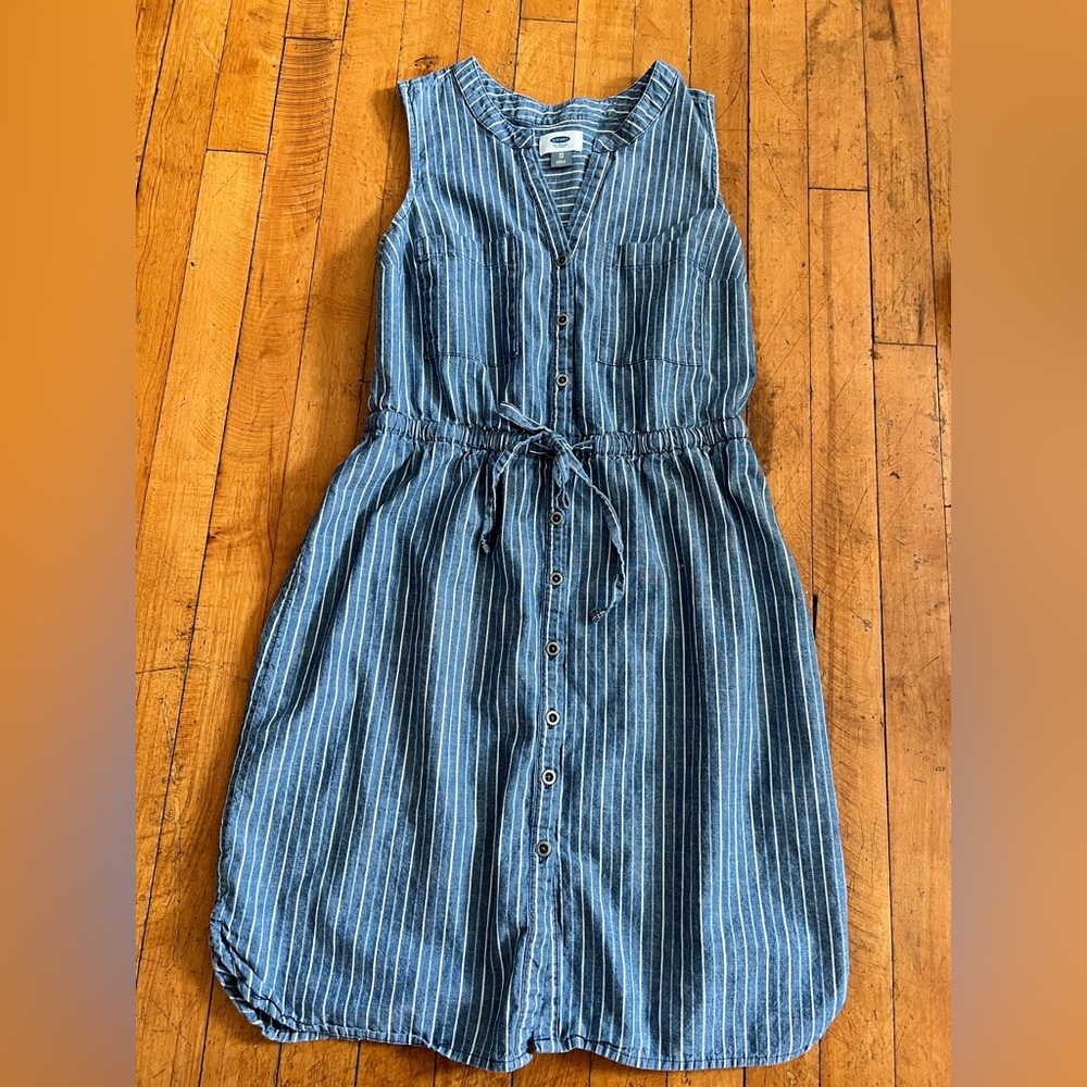 Old Navy Pin Striped Chambray Dress - Size XS